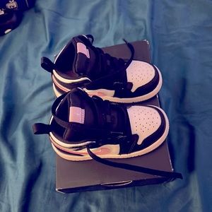 Pink, black, white air Jordan’s